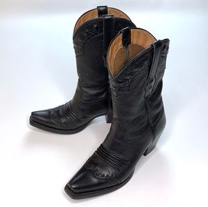 Ariat Dixie Boots Black Deertan Leather size 7B